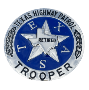 This badge represents the retired status of the company's owner, who previously served as a Texas DPS Trooper. The business is independently operated and has no affiliation with the Texas Department of Public Safety.